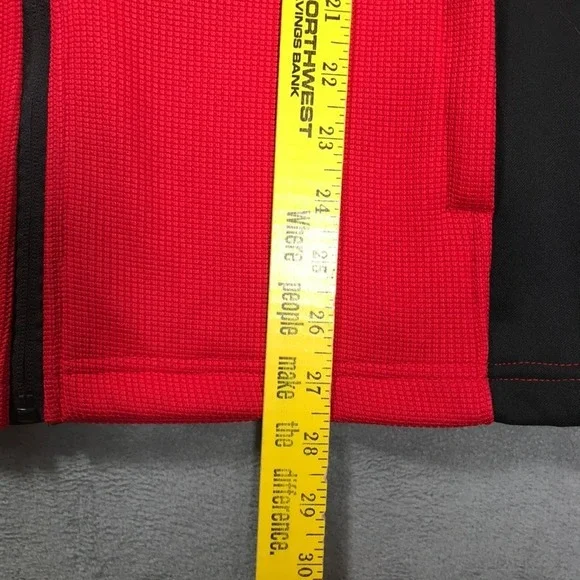 Spyder Jacket Mens Large Red Black Full Zip Fleece Knit Sweater Ski Snow Outdoor - Picture 6 of 10